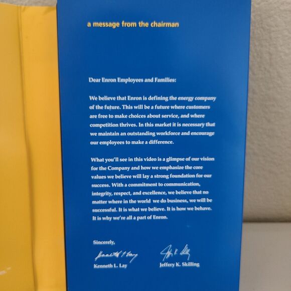 ENRON Corp Vision And Values Training VHS UNPLAYED RARE - Picture 7 of 8